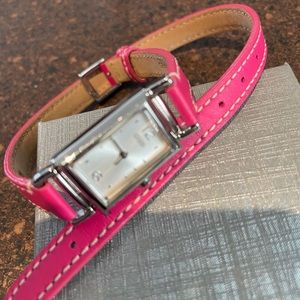Pink dbl wrap watch Coach.